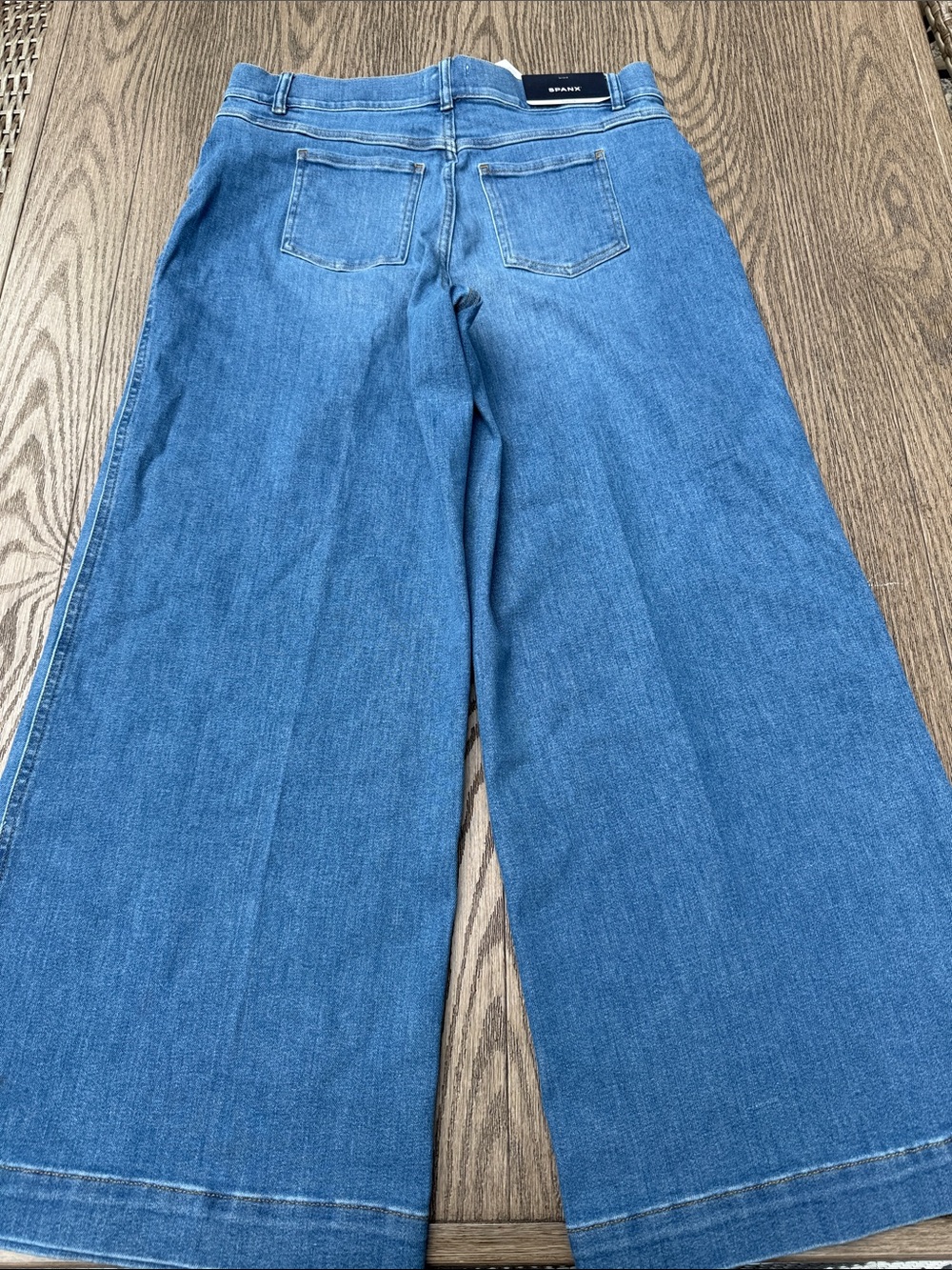 SPANX Women's Flare Jeans in Medium Blue Denim - Picture 4 of 4
